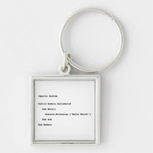 Visual Basic Hello World Greeting Keychain