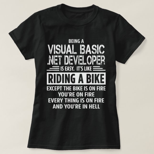 Visual Basic .NET Developer T-Shirt (Design Front)