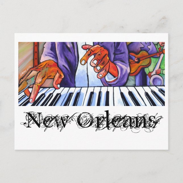 Visual Blues: Artist Cards: New Orleans Postcard (Front)