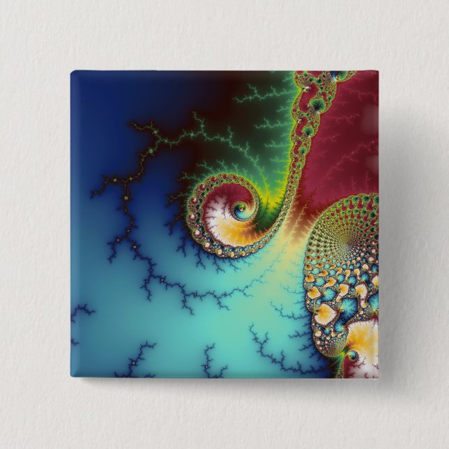 Visual Cortex 2 Inch Square Button (Front)