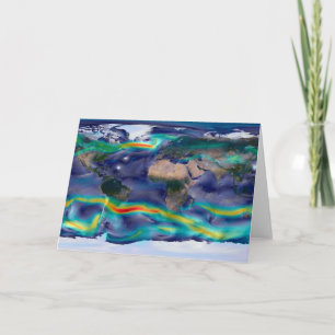 Visualization Of Global Winds. Card