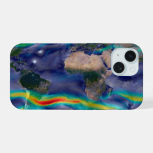 Visualization Of Global Winds. iPhone 15 Case