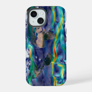 Visualization Of Global Winds. iPhone 15 Case