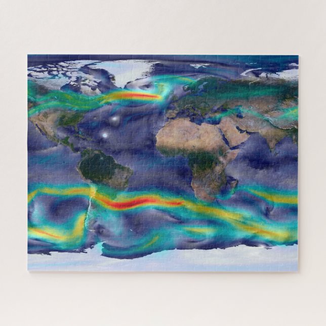 Visualization Of Global Winds. Jigsaw Puzzle (Horizontal)