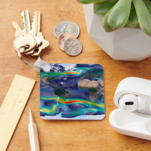Visualization Of Global Winds. Keychain
