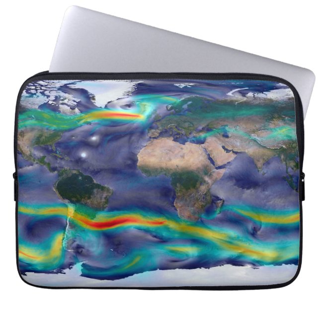 Visualization Of Global Winds. Laptop Sleeve (Front)