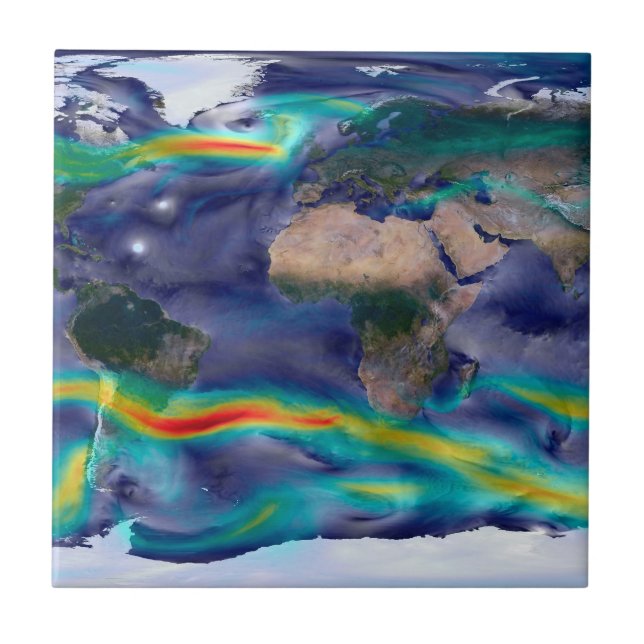 Visualization Of Global Winds. Tile (Front)