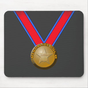 Visualize a Gold Medal Performance Mouse Pad