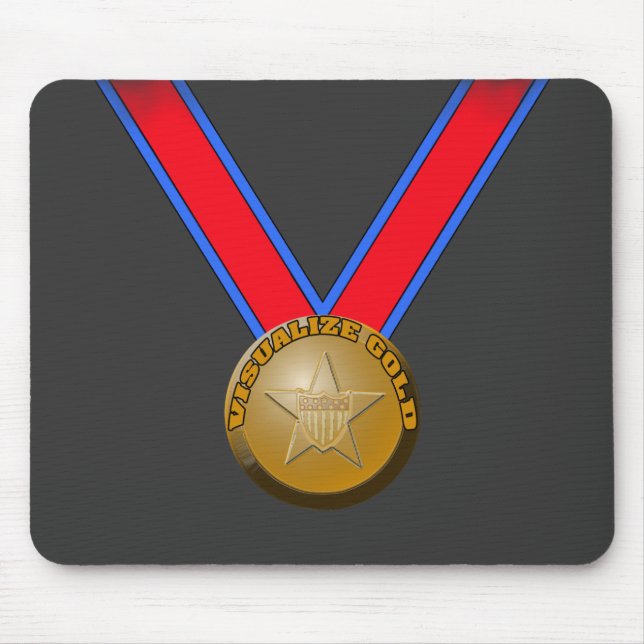 Visualize a Gold Medal Performance Mouse Pad (Front)