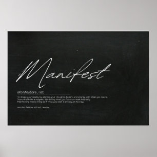 Visualize, Create, Manifest: Inspirational Art  Poster