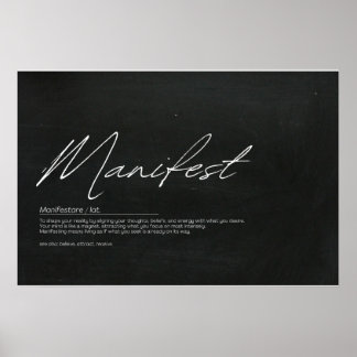 Visualize, Create, Manifest: Inspirational Art  Poster