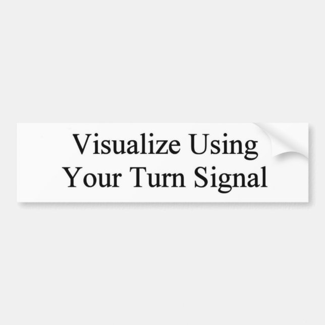 Visualize Using Your Turn Signal Bumper Sticker (Front)