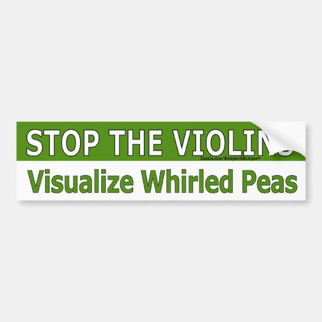 Visualize Whirled Peas Bumper Sticker (Front)
