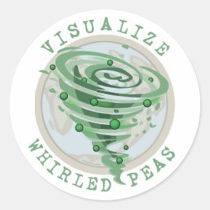 Visualize Whirled Peas Classic Round Sticker