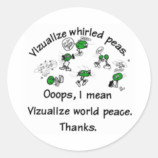 Visualize Whirled Peas Classic Round Sticker
