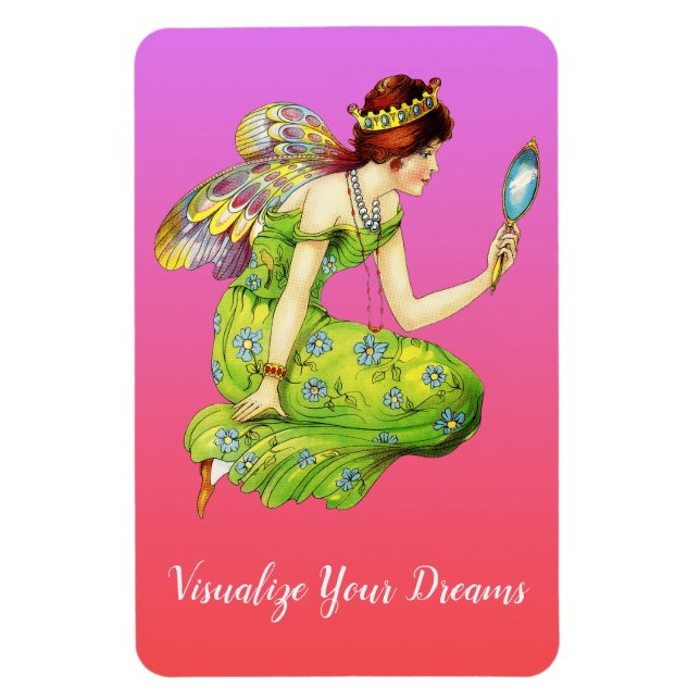 Visualize Your Dreams Colourful Fairy Magnet (Vertical)