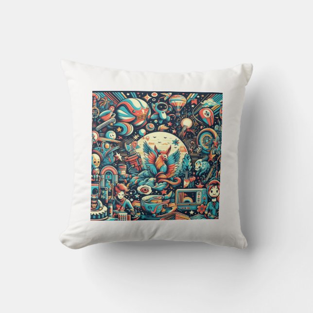 visually appealing and versatile throw pillow (Front)