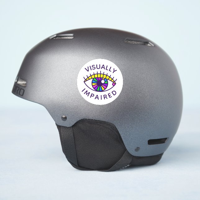 Visually Impaired Low Vision Loss Blind Awareness (Helmet Side)
