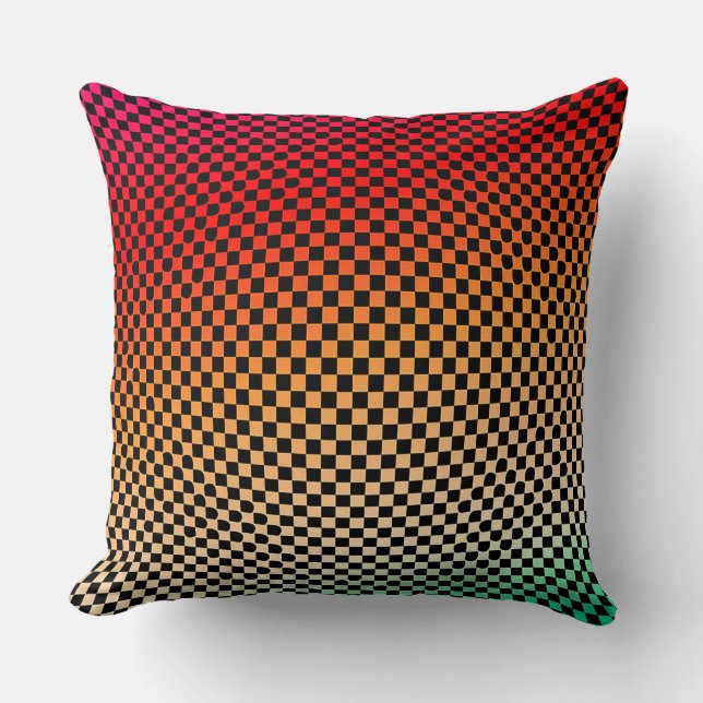 Visually striking pattern throw pillow (Front)