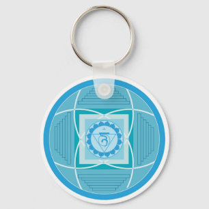 Visuddha Chakra Mandala Keychain