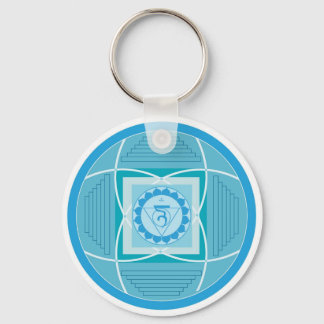 Visuddha Chakra Mandala Keychain
