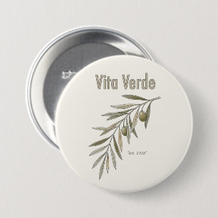Vita Verde Collection Beige 3 Inch Round Button
