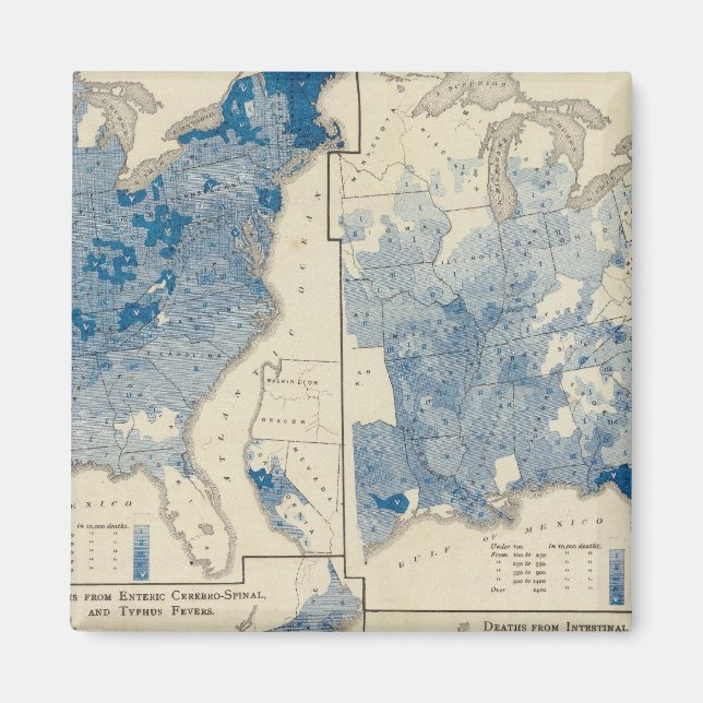 Vital statistics, United States census Magnet (Front)