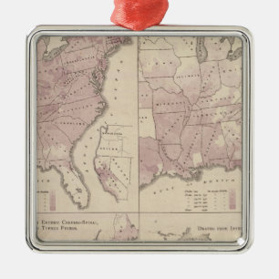 Vital Statistics, United States Census Metal Ornament