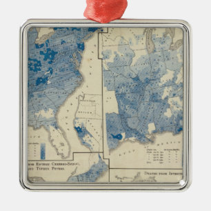 Vital statistics, United States census Metal Ornament