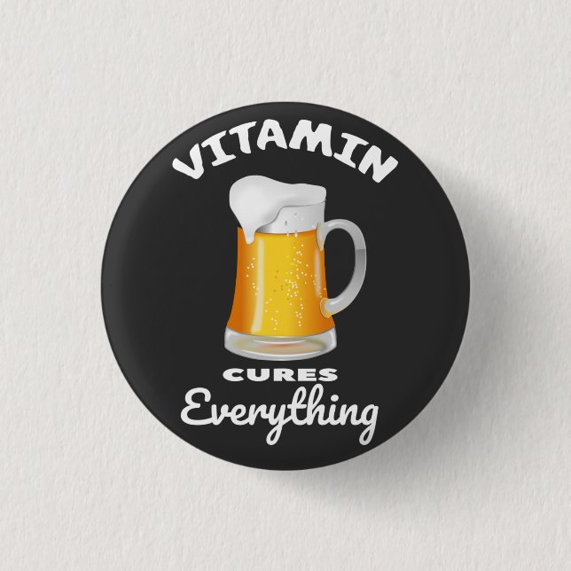 Vitamin BEER 1 Inch Round Button (Front)
