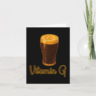Vitamin Beer Lucky Shamrock Funny Patrick’s Day Me Card
