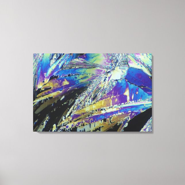 Vitamin C, Citric Acid, Crystals Viewed in Polariz Canvas Print (Front)