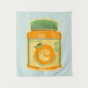 Vitamin C wellness Tapestry