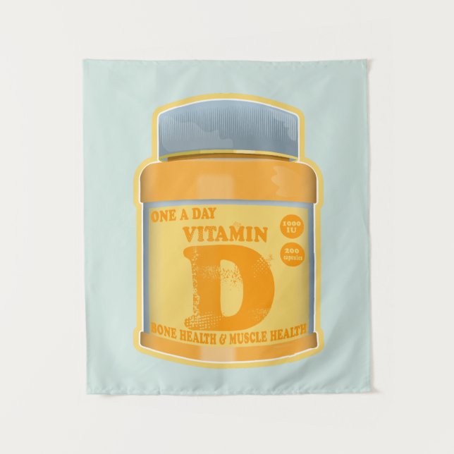 Vitamin D capsules health and well-being Tapestry (Front)