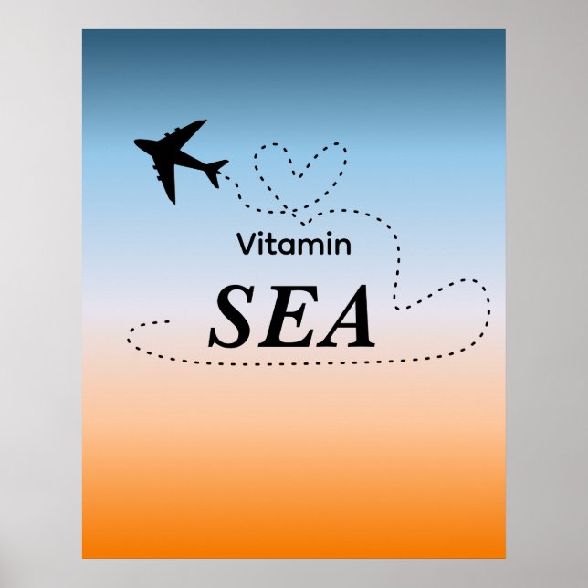 Vitamin Sea Orange Summer Color Wall Art (Front)