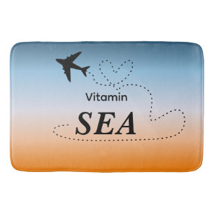 Vitamin Sea Orange Summer Colour Bath Mat