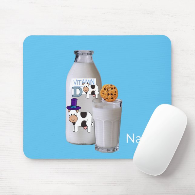 Vitamine D Lait Vache Souris Pad! Tapis de souris (Avec souris)