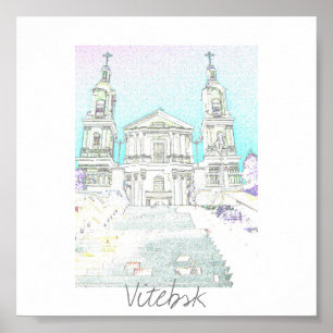 Vitebsk Belarus Church Architecture Poster