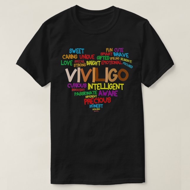 Vitiligo Heart Vitiligo Awareness Day Proud Mom Gi T-Shirt (Design Front)