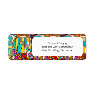 Vitrail Art déco coloré moderne