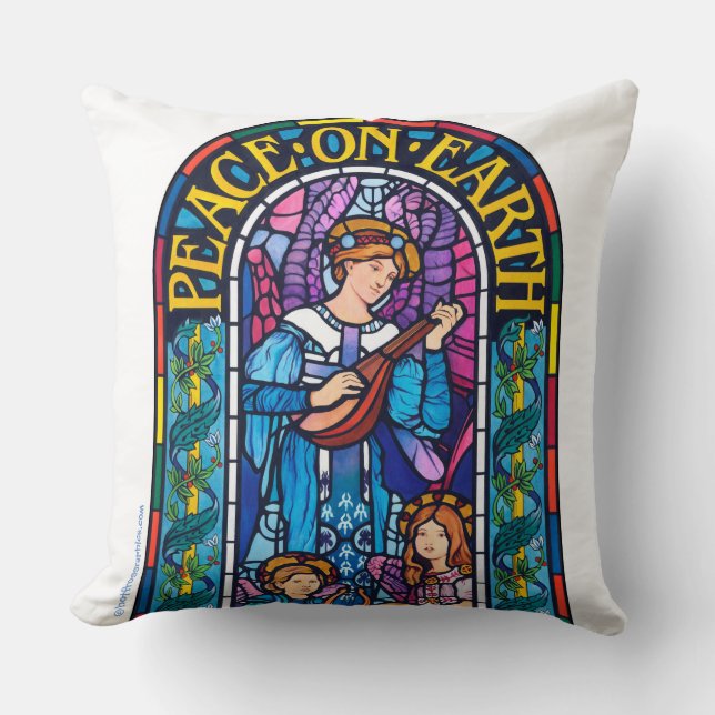 Vitrail de grand coussin "Paix sur Terre" (Recto)