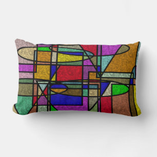 Vitral Stained Glass Lumbar Pillow