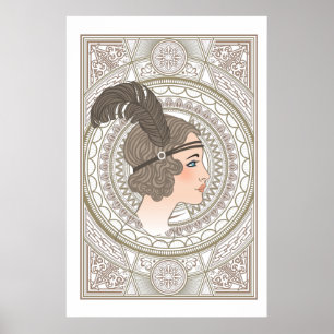 Vitre Art déco vintage