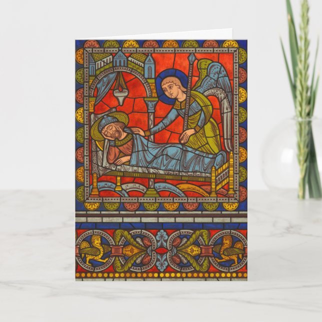 Vitre en verre tendu Carte de Noël Le rêve de Jose (Devant)