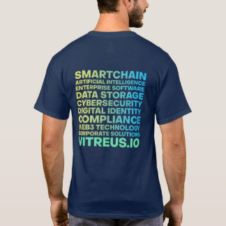 VITREUS Printed T-Shirt (Front & Back) | NAVY