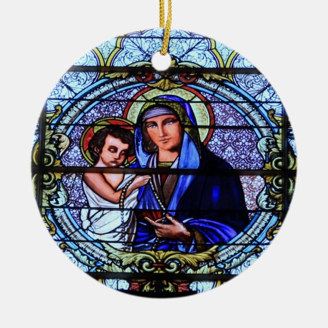 Vitrine de l'église en verre tendu ornement de Noë (Devant)