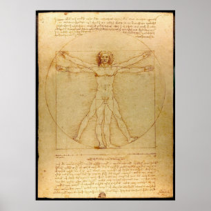Vitruve Luc Viatour by Leonardo da Vinci Poster