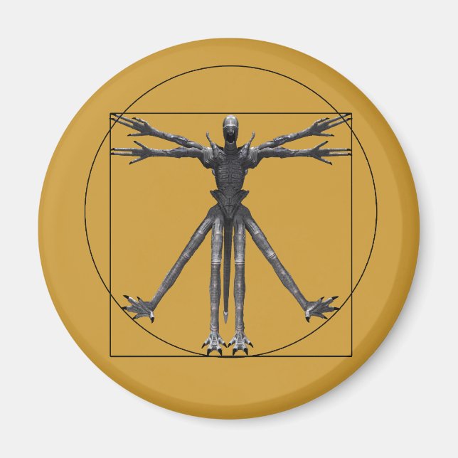 Vitruvian Alien Magnet (Front)