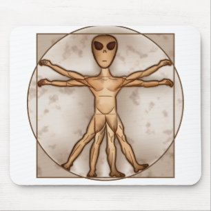 Vitruvian Alien Mouse Pad