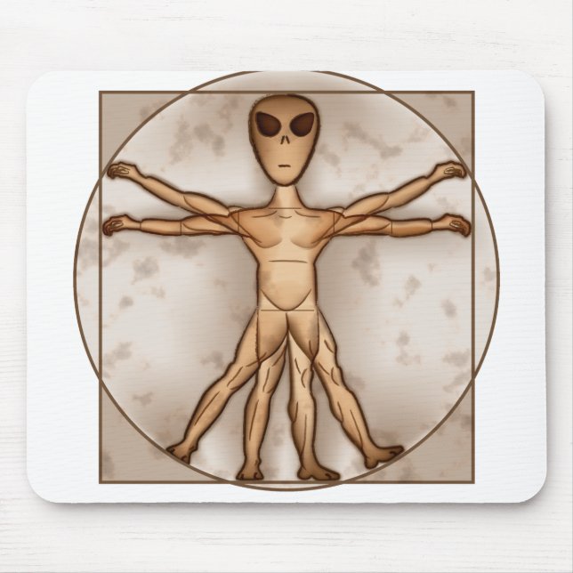 Vitruvian Alien Mouse Pad (Front)